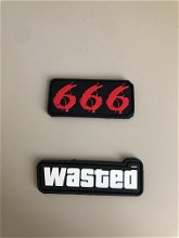 Afbeelding van Patches - 666 en Gta wasted pvc patch