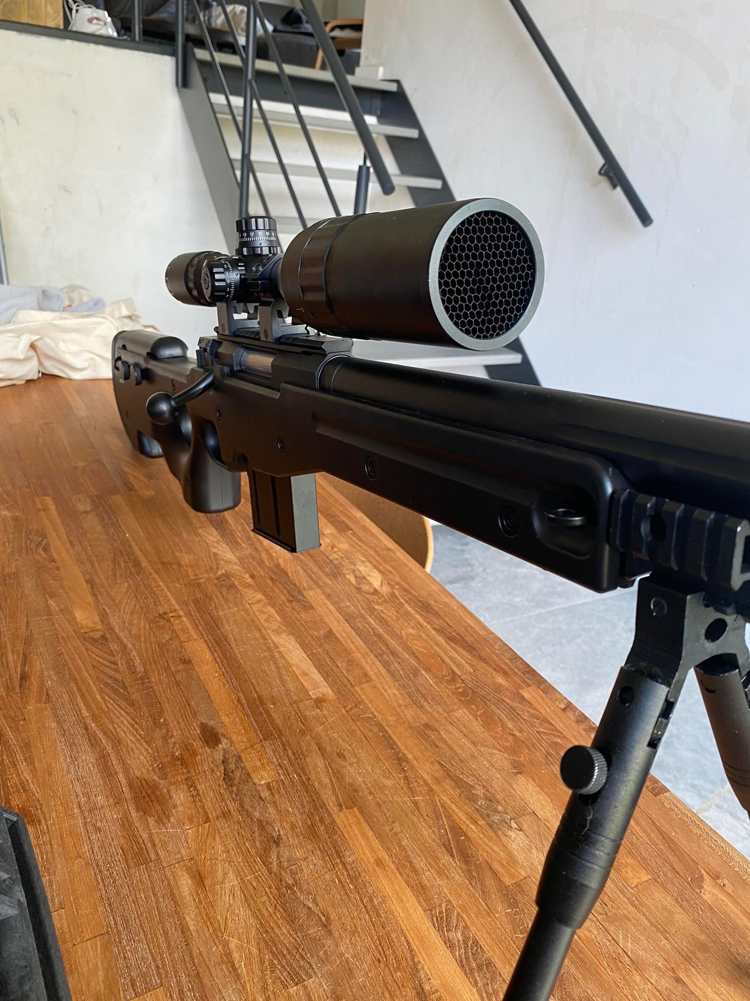 Well L96 Sniper Rifle Upgraded Set Black AWP Airsoft Bazaar