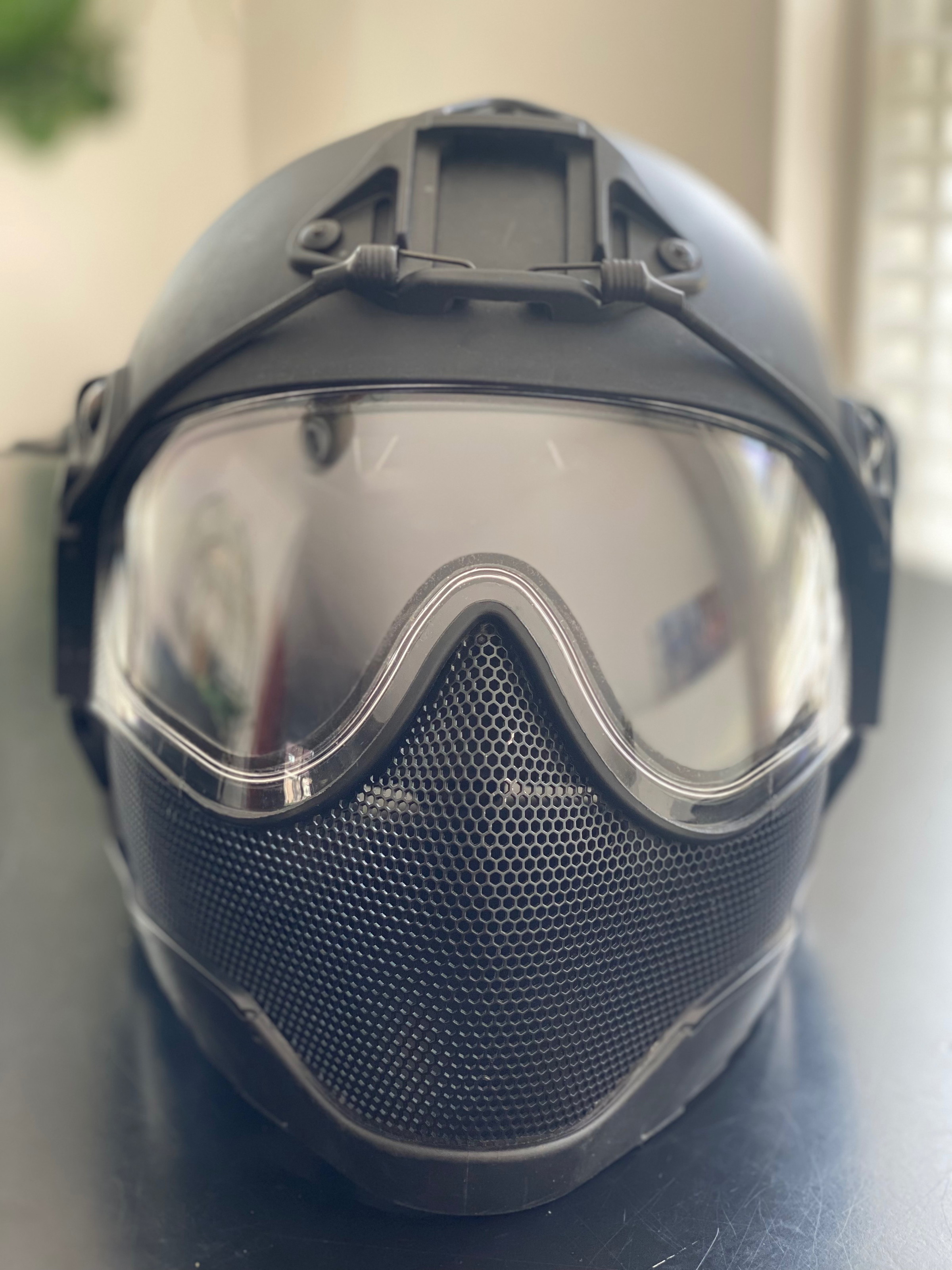 WARQ FULL FACE HELMET BLK Airsoft Bazaar